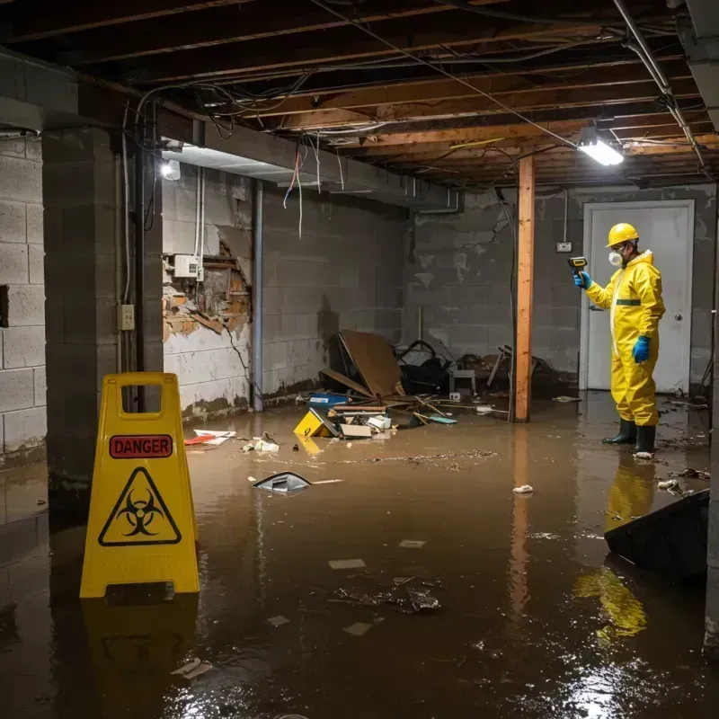 Flooded Basement Electrical Hazard in Rogue River, OR Property